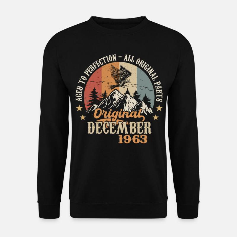 Dezember 1963 Jubiläum 1963 Legenden Dezember - Unisex Pullover - Schwarz