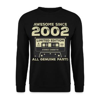2002 Anniversaire Né En 2002 Millésime Rétro - Sweat-shirt Unisexe - noir - Devant - Alina (178cm) & Michal (187cm)