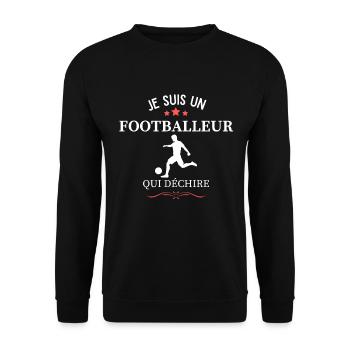 Je suis un footballeur qui déchire - Sweat-shirt Unisexe - noir - Devant - Alina (178cm) & Michal (187cm)