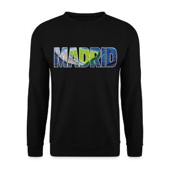 Madrid - Unisex Pullover - Schwarz - Vorne - Alina (178cm) & Michal (187cm)