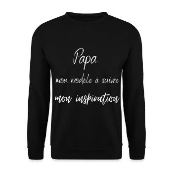 Mon papa 4 - Sweat-shirt Unisexe - noir - Devant - Alina (178cm) & Michal (187cm)