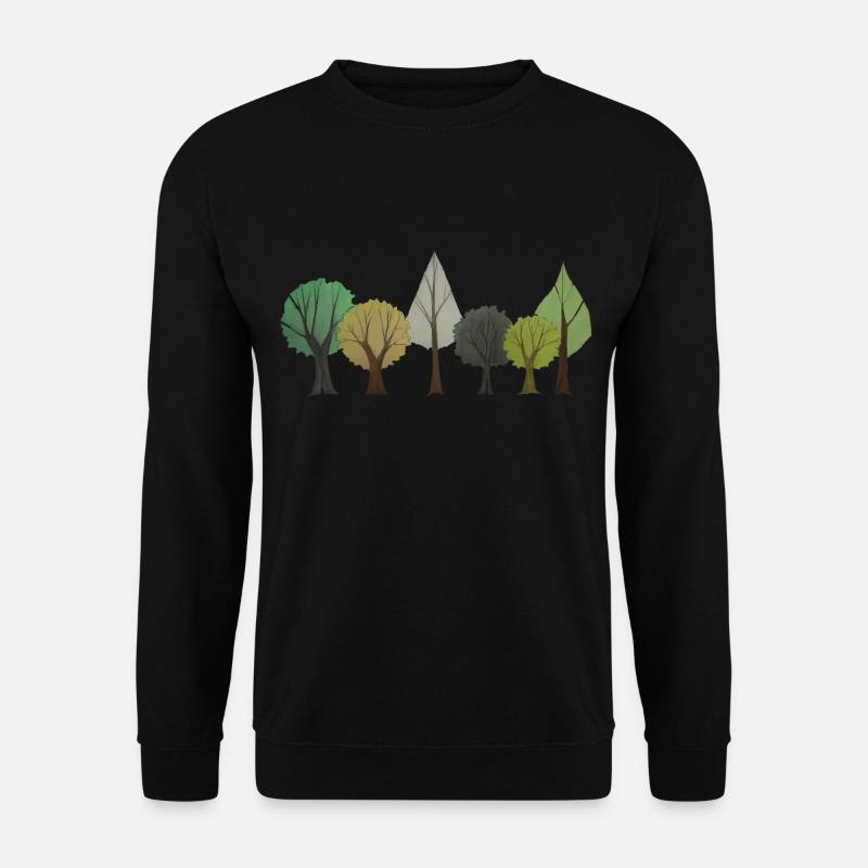 Trees Deciduous Forest Drawing - Unisex Sweatshirt - black