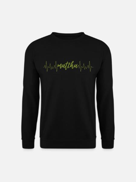 Matcha hearbeat - Unisex Pullover - Schwarz