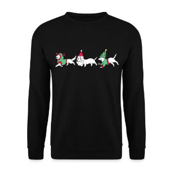 woofy noël - Sweat-shirt Unisexe - noir - Devant - Alina (178cm) & Michal (187cm)