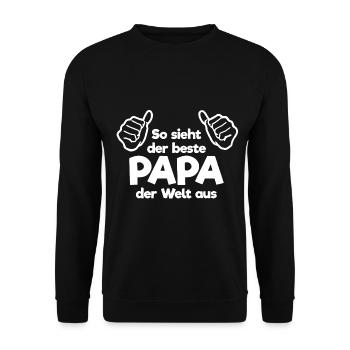 That's what Daddy's best daddy looks like in Father's Day - Unisex Sweatshirt - black - Front - Alina (178cm) & Michal (187cm)