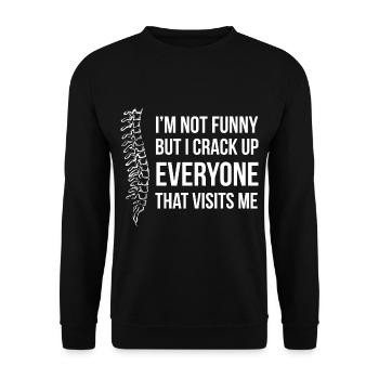 Physiothérapeute chiropracteur physiothérapie - Sweat-shirt Unisexe - noir - Devant - Alina (178cm) & Michal (187cm)