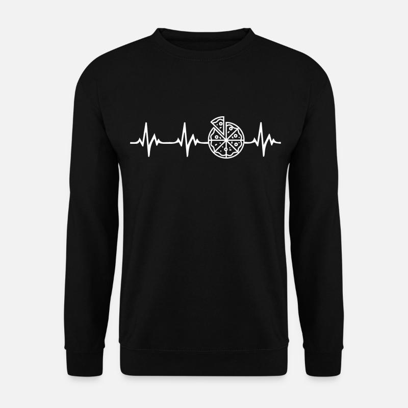 Pizza Heartbeat - Unisex Sweatshirt - black