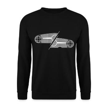 Unimog - Oldtimer - Offroad - Dispositif moteur universel - Sweat-shirt Unisexe - noir - Devant - Alina (178cm) & Michal (187cm)