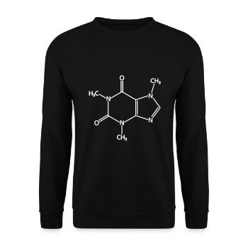 Caffeine Coffee Chemical Formula Coffee Lover - Unisex Sweatshirt - black - Front - Alina (178cm) & Michal (187cm)