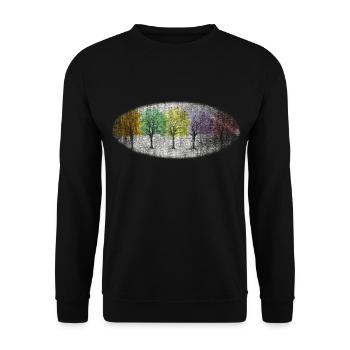 forêt hivernale colorée forêt hivernale - Sweat-shirt Unisexe - noir - Devant - Alina (178cm) & Michal (187cm)