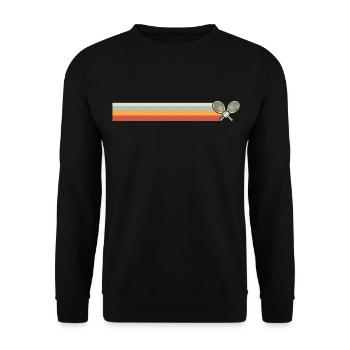 Joueur de tennis rétro - Sweat-shirt Unisexe - noir - Devant - Alina (178cm) & Michal (187cm)