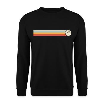 basketball retro basketballspieler - Unisex Pullover - Schwarz - Vorne - Alina (178cm) & Michal (187cm)