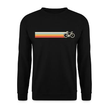 Cycling Retro T-shirt for cyclists - Unisex Sweatshirt - black - Front - Alina (178cm) & Michal (187cm)