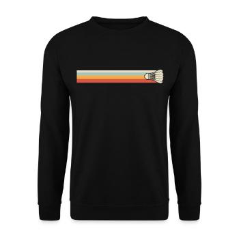 Badminton Retro Gift pour les joueurs de badminton - Sweat-shirt Unisexe - noir - Devant - Alina (178cm) & Michal (187cm)