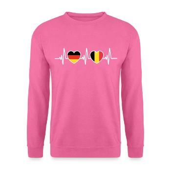Allemagne et Belgique Drapeaux belges Patriot - Sweat-shirt Unisexe - rose - Devant