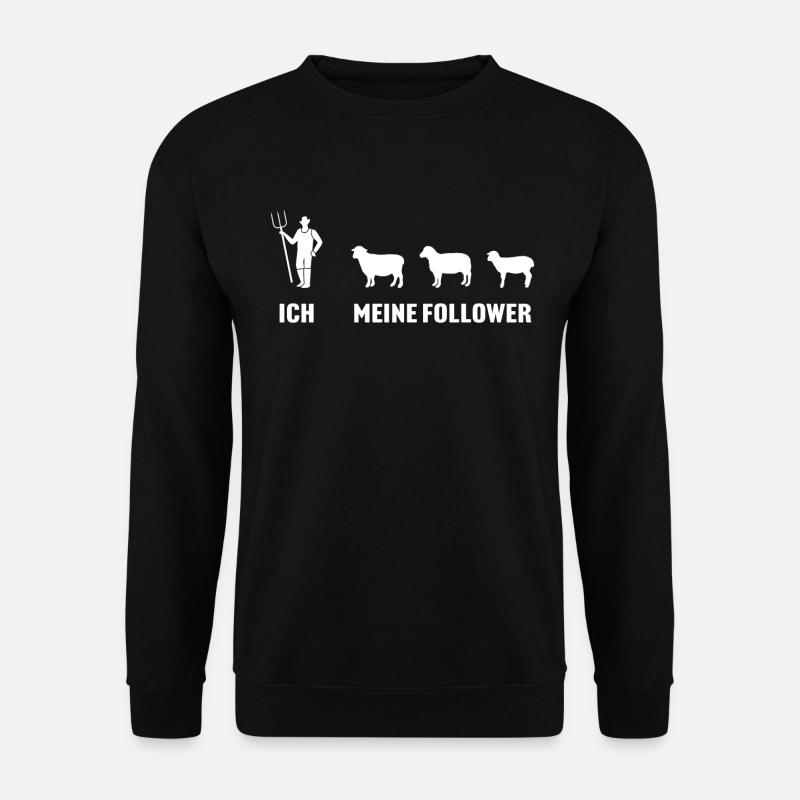 Ich und Meine Follower Schafe Hirte Schäfer - Unisex Pullover - Schwarz