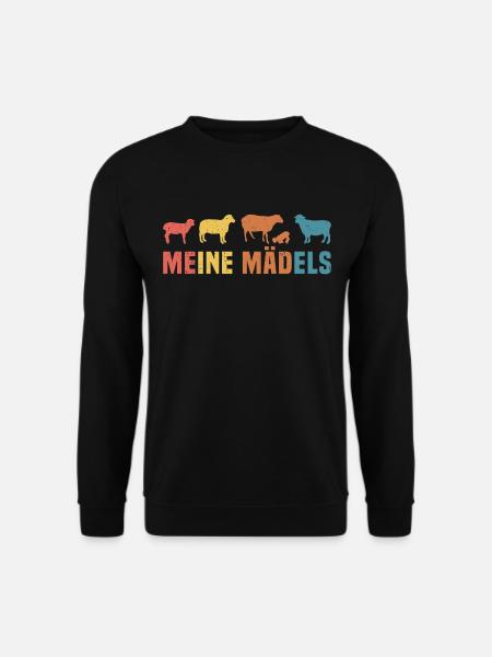 meine mädels Schafe - Unisex Pullover - Schwarz