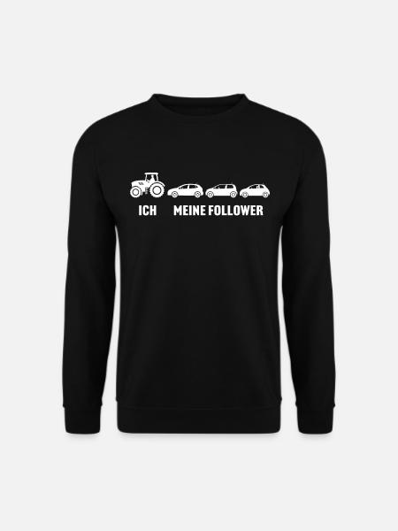 traktor ich meine follower trecker landwirt - Unisex Pullover - Schwarz