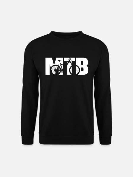 mountainbike t-shirt MTB mountainbiker - Unisex Pullover - Schwarz