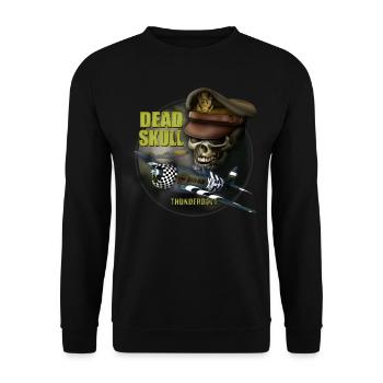 P47 Thunderbolt Crâne mort - Sweat-shirt Unisexe - noir - Devant - Alina (178cm) & Michal (187cm)