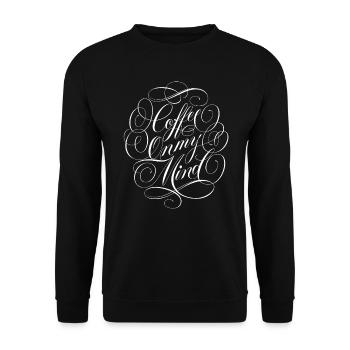 Coffee on my Mind - Unisex Pullover - Schwarz - Vorne - Alina (178cm) & Michal (187cm)