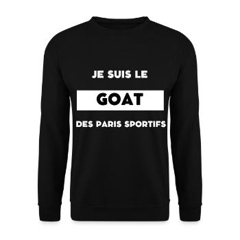 Je suis le goat des paris sportifs - Sweat-shirt Unisexe - noir - Devant - Alina (178cm) & Michal (187cm)