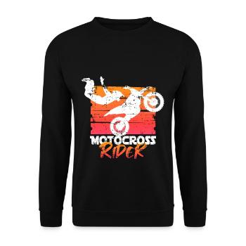 Motocross - Unisex Pullover - Schwarz - Vorne - Alina (178cm) & Michal (187cm)