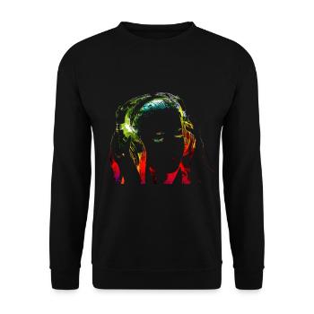 musik girl - Unisex Pullover - Schwarz - Vorne - Alina (178cm) & Michal (187cm)