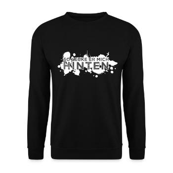 So lecke er mich hinten - Unisex Pullover - Schwarz - Vorne - Alina (178cm) & Michal (187cm)