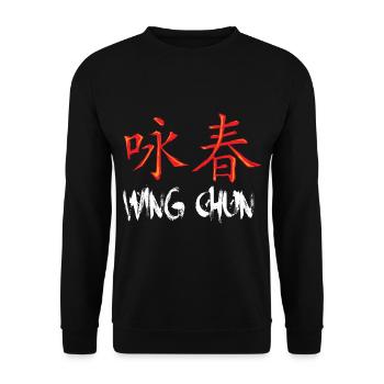 Wing chun Wingtsun Chinese characters - Unisex Sweatshirt - black - Front - Alina (178cm) & Michal (187cm)