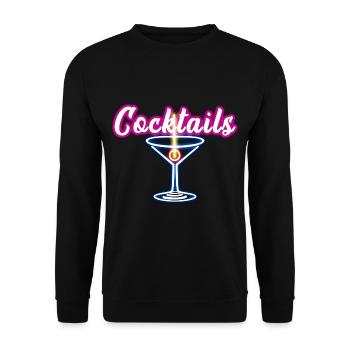 cocktail - Unisex Sweatshirt - black - Front - Alina (178cm) & Michal (187cm)