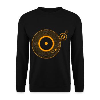 Vinyle - Sweat-shirt Unisexe - noir - Devant - Alina (178cm) & Michal (187cm)