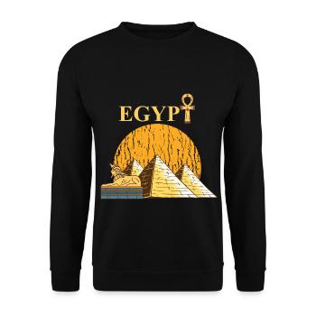 L’Egypte Pharaon Égyptiens de la pyramide cadeau - Sweat-shirt Unisexe - noir - Devant - Alina (178cm) & Michal (187cm)