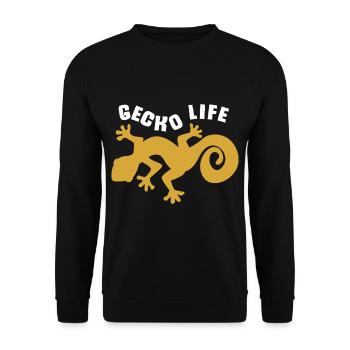 gecko - Unisex Sweatshirt - black - Front - Alina (178cm) & Michal (187cm)