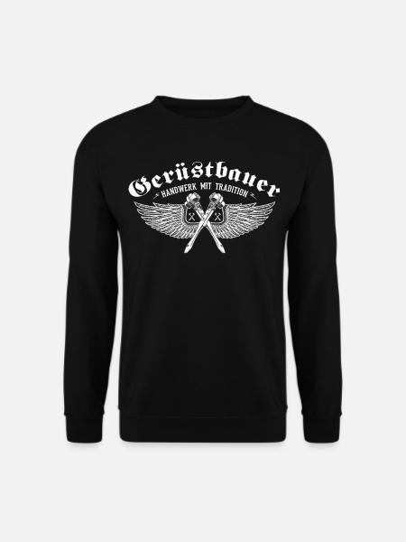 Gerüstbauer Shirt bedruckt in top Markenqualität - Unisex Pullover - Schwarz