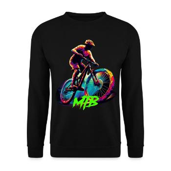 Vélo VTT - Sweat-shirt Unisexe - noir - Devant - Alina (178cm) & Michal (187cm)