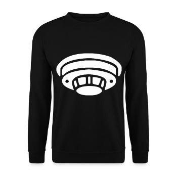 Fire detectors belong in every household - Unisex Sweatshirt - black - Front - Alina (178cm) & Michal (187cm)