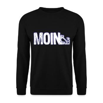 MOIN Nordisches Andenken Gruß Küste - Unisex Pullover - Schwarz - Vorne - Alina (178cm) & Michal (187cm)