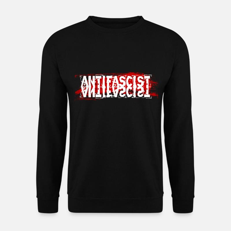 Anti-fascist against paternalism - Unisex Sweatshirt - black