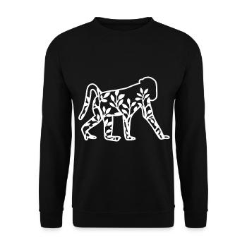 Monkey Gift Monkey Nature Wilderness Forest Animals Animal - Unisex Sweatshirt - black - Front - Alina (178cm) & Michal (187cm)