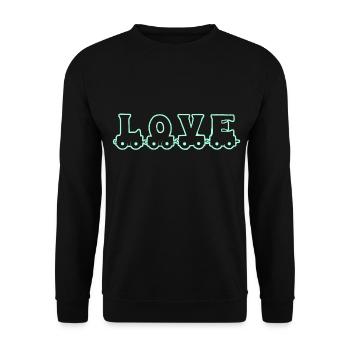 Love Train Railway - Unisex Sweatshirt - black - Front - Alina (178cm) & Michal (187cm)