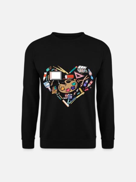 Enseignant d’art peintre peintre peinture dessin cadeau - Sweat-shirt Unisexe - noir