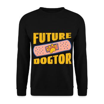 Vétérinaire Dogtor Amoureux des chiens Idée cadeau - Sweat-shirt Unisexe - noir - Devant - Alina (178cm) & Michal (187cm)