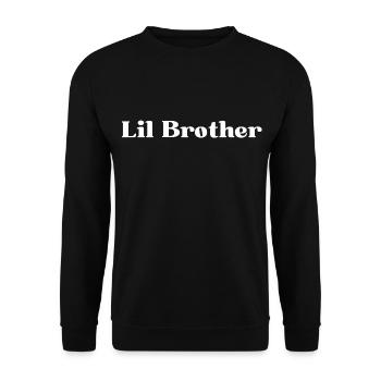 Lil Bro, Little Brother Gift. - Unisex Sweatshirt - black - Front - Alina (178cm) & Michal (187cm)
