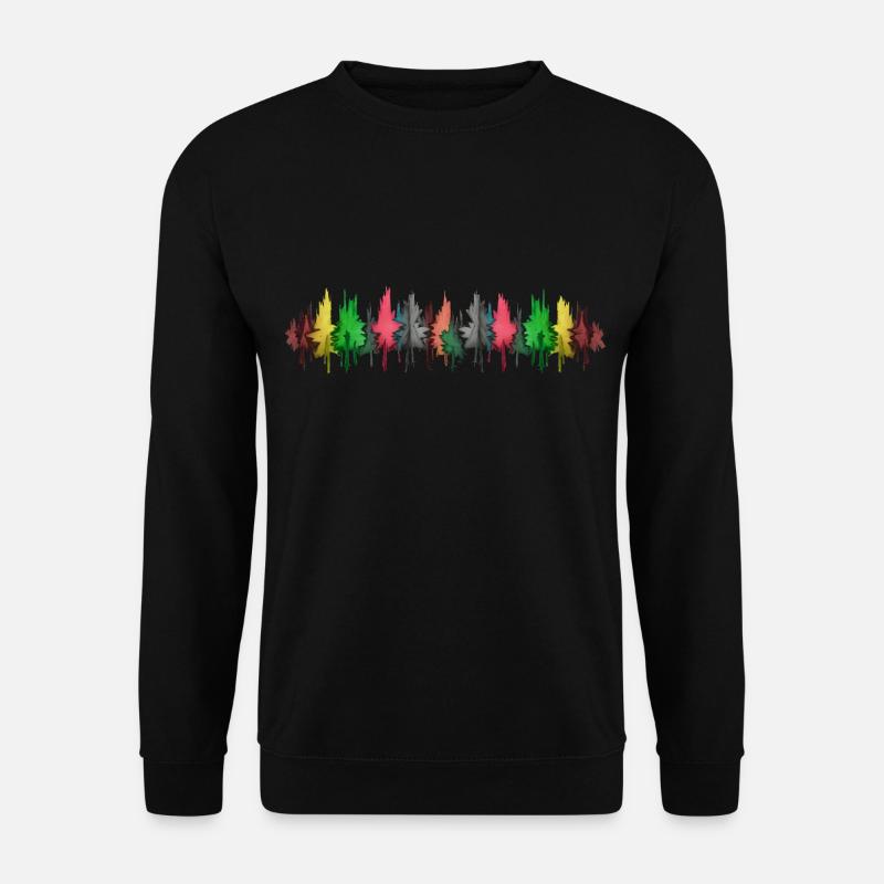 Bunter Wald bunt Bäume Baum - Unisex Pullover - Schwarz