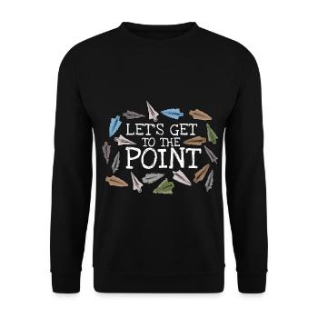 Arrowhead Archery Hunter Hunting Gift - Unisex Sweatshirt - black - Front - Alina (178cm) & Michal (187cm)
