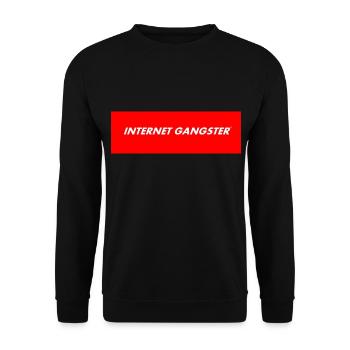 INTERNET GANGSTER - Unisex Sweatshirt - black - Front - Alina (178cm) & Michal (187cm)