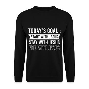 Bible Verse - Unisex Sweatshirt - black - Front - Alina (178cm) & Michal (187cm)