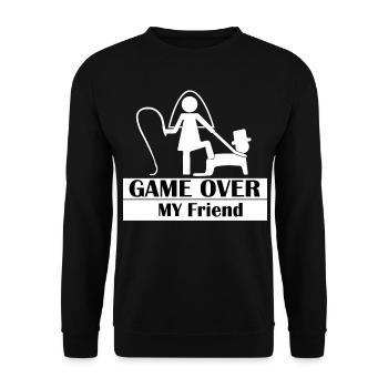 GAME OVER MON AMI - Sweat-shirt Unisexe - noir - Devant - Alina (178cm) & Michal (187cm)