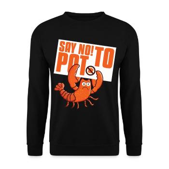 Crabs cook pun crab season lobster - Unisex Sweatshirt - black - Front - Alina (178cm) & Michal (187cm)